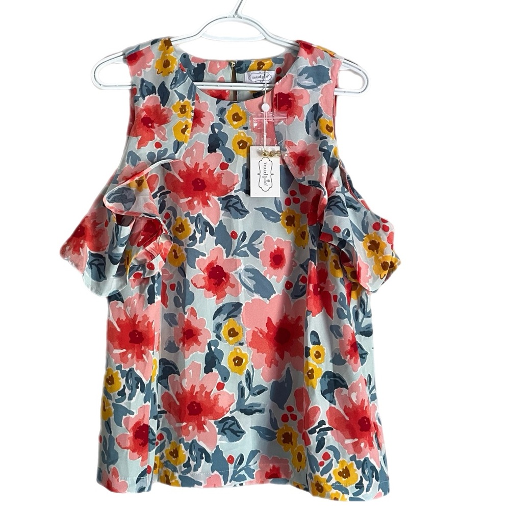 Mud Pie Off the Shoulder Floral Blouse